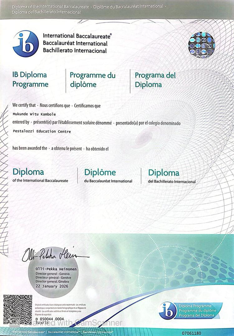 IB Diploma Certificate